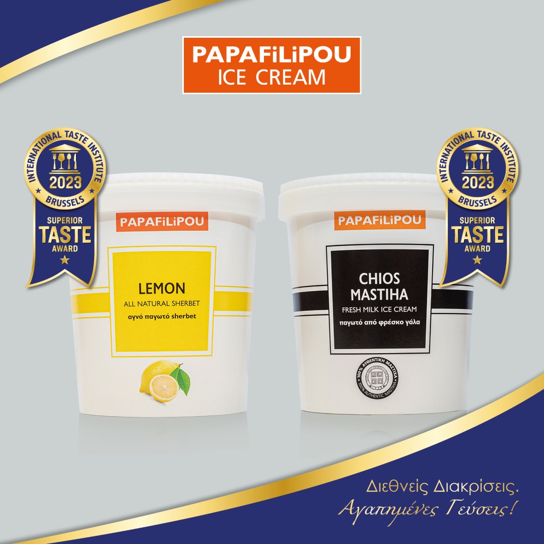 Δύο Superior Taste Awards για τα Παγωτά PAPAFiLiPOU!