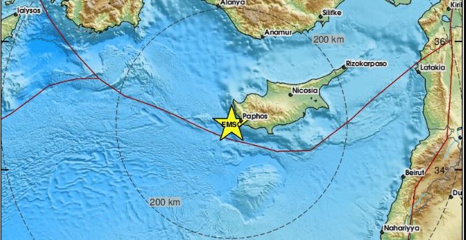 Ιδιαίτερα αισθητή ήταν η σεισμική δόνηση που ταρακούνησε περιοχές της Κύπρου