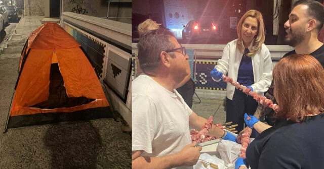 Καρναβαλιστές… κατασκήνωσαν για θέσεις στο Καρναβάλι – Σούβλες, ποτά και… ατελείωτη υπομονή