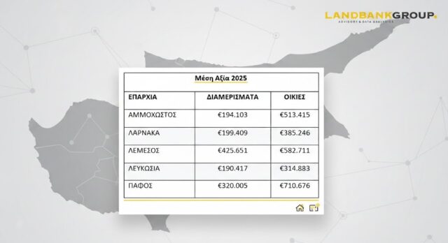 Landbank Analytics: Στα €2,5 δισ. η αγορά καινούργιων κατοικιών το 2025 – Διαμερίσματα οκτώ στις 10 πωλήσεις Landbank Analytics: Στα €2,5 δισ. η αγορά καινούργιων κατοικιών το 2025 – Διαμερίσματα οκτώ στις 10 πωλήσεις