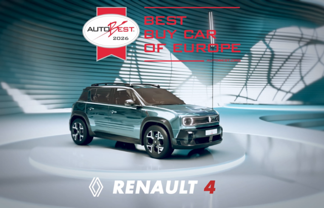 To Renault 4 κερδίζει τον τίτλο του «AUTOBEST Best Buy Car of Europe 2026» To Renault 4 κερδίζει τον τίτλο του «AUTOBEST Best Buy Car of Europe 2026»