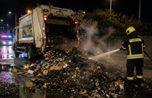 Στιγμές αγωνίας στη Λεμεσό όταν πήραν φωτιά σκύβαλα μέσα σε απορριμματοφόρο! Στιγμές αγωνίας στη Λεμεσό όταν πήραν φωτιά σκύβαλα μέσα σε απορριμματοφόρο!