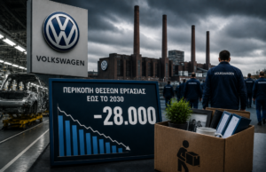 Η Volkswagen αλλάζει μοντέλο: 28.000 λιγότεροι εργαζόμενοι έως το τέλος της δεκαετίας