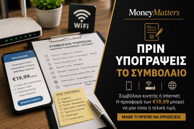 Πριν υπογράψεις συμβόλαιο κινητής ή internet: Η προσφορά των €19,99 μπορεί να μην είναι η τελική τιμή Πριν υπογράψεις συμβόλαιο κινητής ή internet: Η προσφορά των €19,99 μπορεί να μην είναι η τελική τιμή