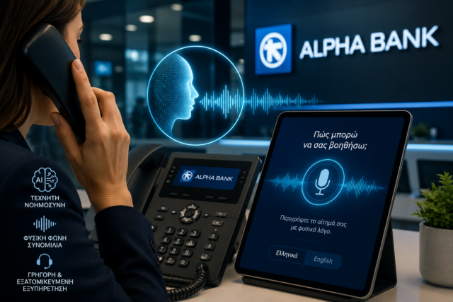 AI στην τραπεζική: Η Alpha Bank επενδύει στη φωνητική τεχνητή νοημοσύνη AI στην τραπεζική: Η Alpha Bank επενδύει στη φωνητική τεχνητή νοημοσύνη