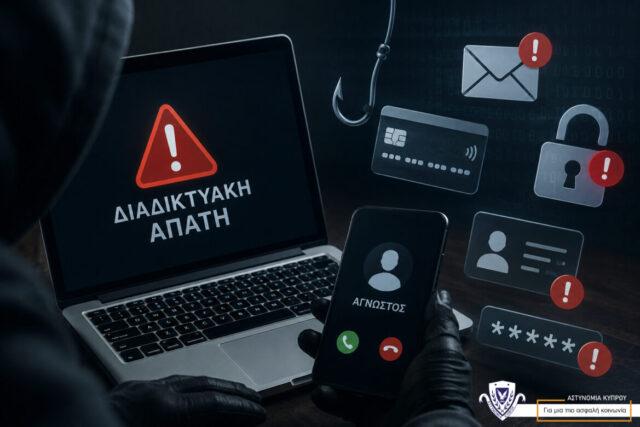 Έχασε €135.000 κυνηγώντας «σίγουρα κέρδη» – Η νέα απάτη που χτύπησε τη Λεμεσό Εικονογράφηση διαδικτυακής απάτης με ηλεκτρονικό υπολογιστή και τραπεζικά στοιχεία