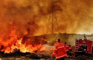 Πυροσβέστες σε επιχείρηση κατάσβεσης δασικής πυρκαγιάς