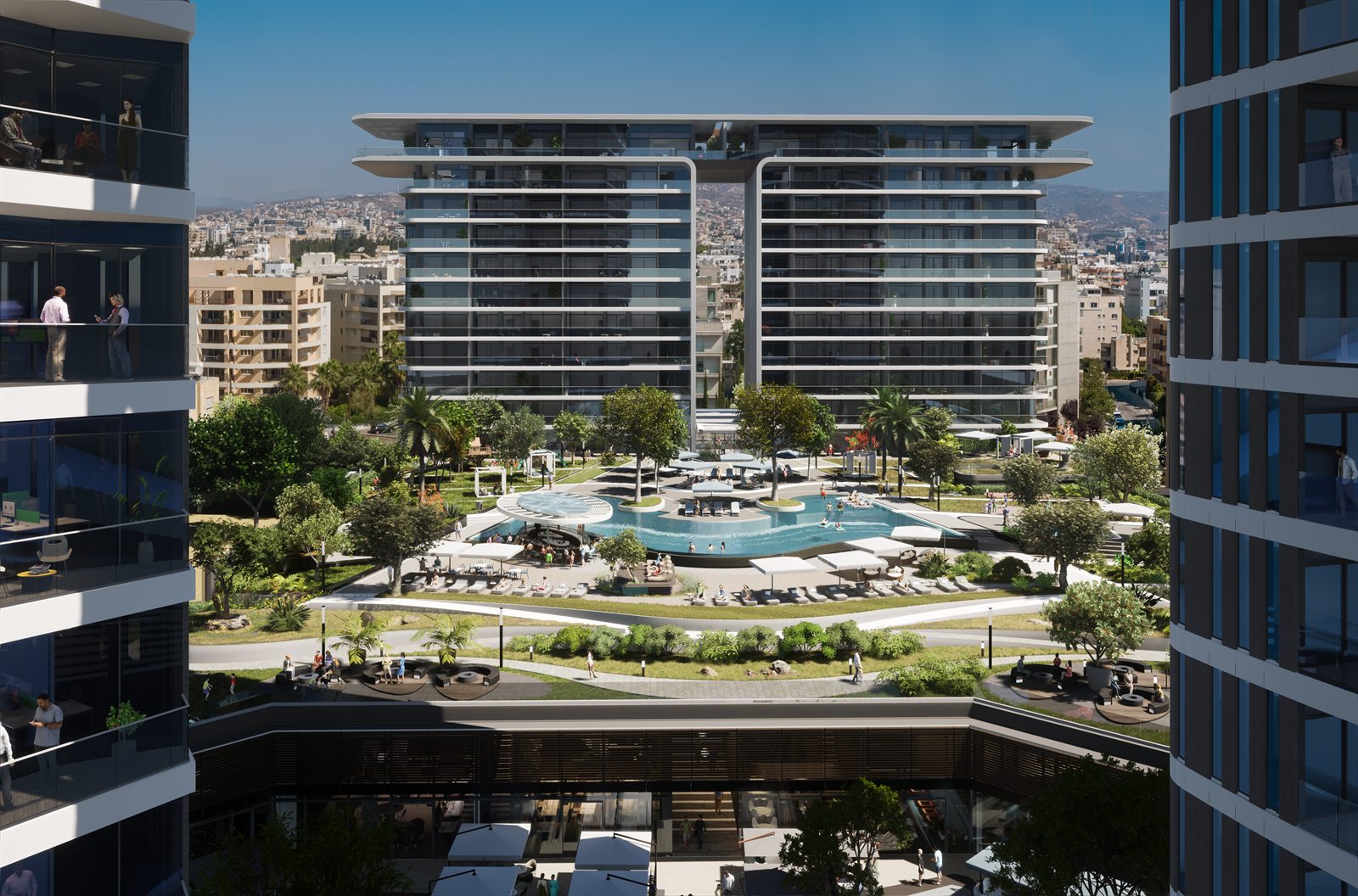 Τα North Residences και οι κοινόχρηστοι χώροι του Trilogy Limassol Seafront