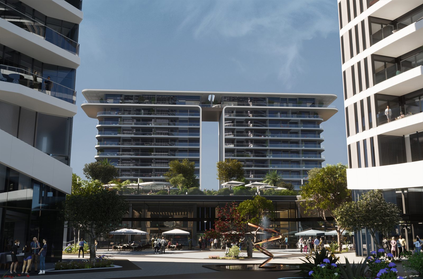 Η Trilogy Plaza μπροστά από τα North Residences στη Λεμεσό