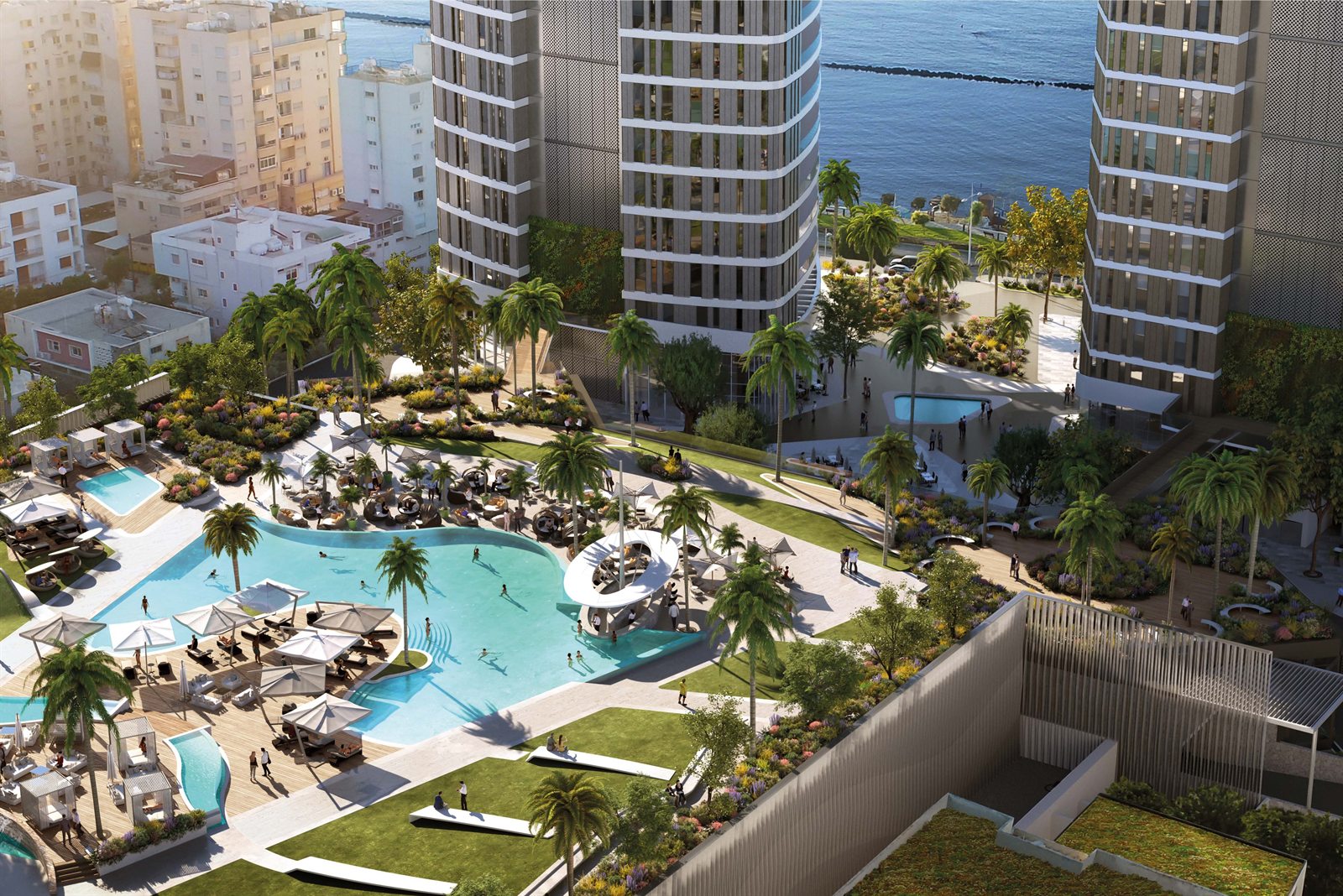 Ο ιδιωτικός χώρος αναψυχής Private Oasis του Trilogy Limassol Seafront