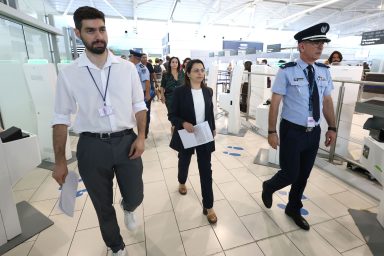 Υπουργός Μεταφορών, Υπουργός Δικαιοσύνης – Επίσκεψη στο Αεροδρόμιο Λάρνακας