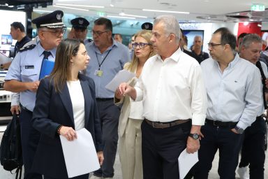 Υπουργός Μεταφορών, Υπουργός Δικαιοσύνης – Επίσκεψη στο Αεροδρόμιο Λάρνακας