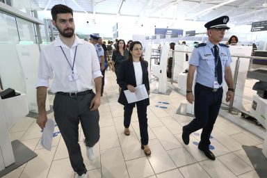 Υπουργός Μεταφορών, Υπουργός Δικαιοσύνης – Επίσκεψη στο Αεροδρόμιο Λάρνακας