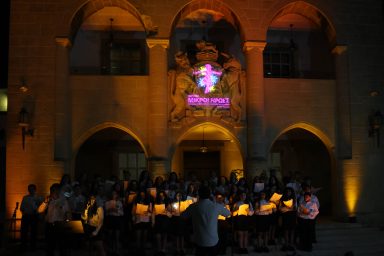 Φωταγώγηση Προεδρικού Μεγάρου – Παγκόσμια εκστρατεία ευαισθητοποίησης για τον παιδικό καρκίνο «Χρυσός Σεπτέμβρης»