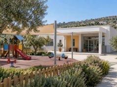 Άγιος Τύχωνας: Νέος παιδοκομικός σταθμός για παιδιά 2–4 ετών με έργο €870.000 Συμβολική απεικόνιση παιδοκομικού σταθμού με υπαίθριο χώρο παιχνιδιού