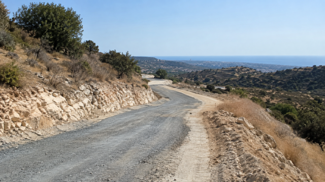Ενδεικτική φωτορεαλιστική απεικόνιση επαρχιακής οδικής πρόσβασης