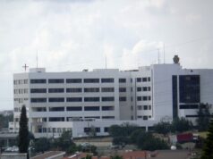 Το κτίριο του Νέου Γενικού Νοσοκομείου Λεμεσού κοντά στον κόμβο του διαγωνισμού