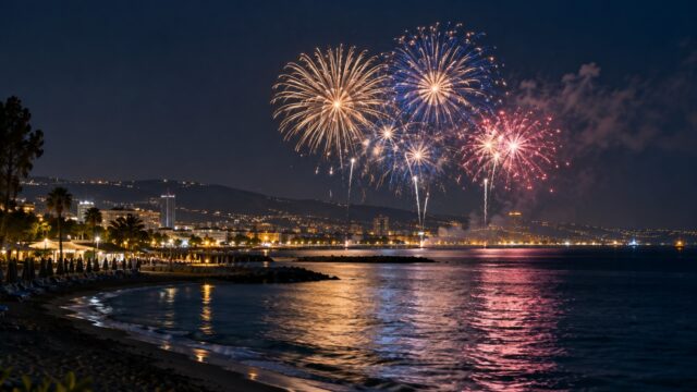 125 πυροτεχνήματα απόψε στον Πύργο Λεμεσού: Πού και ποιες ώρες θα ακουστούν Πυροτεχνήματα πάνω από τη νυχτερινή ακτογραμμή της Λεμεσού