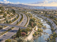 Συμβολική απεικόνιση δρόμου και ποτάμιου διαδρόμου