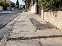 Πολεμίδια: Ανατέθηκε εργολαβία €255.875 για φθαρμένα πεζοδρόμια Ενδεικτική φωτορεαλιστική απεικόνιση φθαρμένου πεζοδρομίου σε αστικό δρόμο