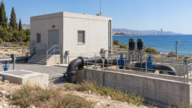 Λεμεσός: €900.000 για δύο αντλιοστάσια λυμάτων – Τι ετοιμάζει ο ΕΟΑ Συμβολική απεικόνιση εγκατάστασης άντλησης λυμάτων με κτίριο και αγωγούς