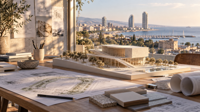 Αρχιτεκτονική εικονογράφηση χώρου πολιτισμού