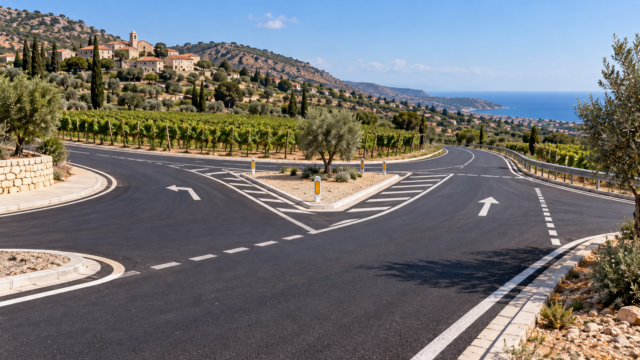 Ανατέθηκε η αλλαγή στη διασταύρωση προς Άγιο Θεράποντα – Παρέμβαση και στη Βάσα Συμβολική απεικόνιση οδικής διασταύρωσης στην ύπαιθρο