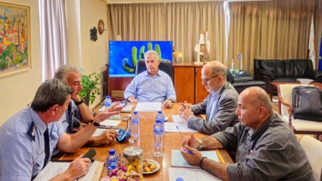 Σύσκεψη εκπροσώπων του Δήμου Λεμεσού, του Υπουργείου Δικαιοσύνης και της Αστυνομίας για την ασφάλεια στην πόλη