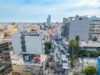 Εναέρια άποψη της οδού Γλάδστωνος στη Λεμεσό κατά τη μονοήμερη δράση χωρίς γενική κυκλοφορία αυτοκινήτων