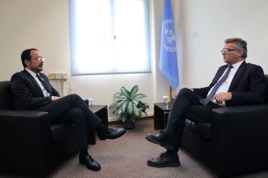 Πρόεδρος της Δημοκρατίας – Συνάντηση με ηγέτη της τουρκοκυπριακής κοινότητας