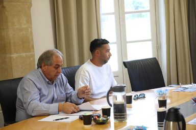 Υπουργός Εσωτερικών ‒ Πρόεδρος Ένωσης Κοινοτήτων Κύπρου και Κοινοτάρχες Αγίας Ειρήνης, Νικηταρίου, Κανναβιών, Ξυλιάτου