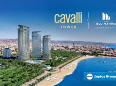 Επίσημη αρχιτεκτονική απεικόνιση του Cavalli Tower στο Limassol Blu Marine