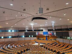Η αίθουσα ολομέλειας του Ευρωπαϊκού Κοινοβουλίου στις Βρυξέλλες