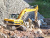 Εκσκαφέας JCB σε χώρο εργασιών
