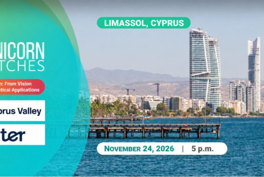 Επίσημο εικαστικό Unicorn Pitches Limassol για τις 24 Νοεμβρίου 2026