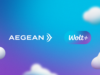 Επίσημο εικαστικό της συνεργασίας AEGEAN και Wolt+
