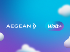 Επίσημο εικαστικό της συνεργασίας AEGEAN και Wolt+